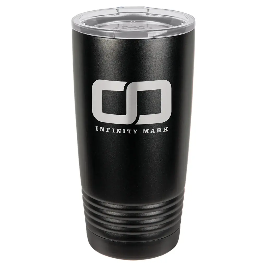 A decorated tumbler produced by Kowalski Designs