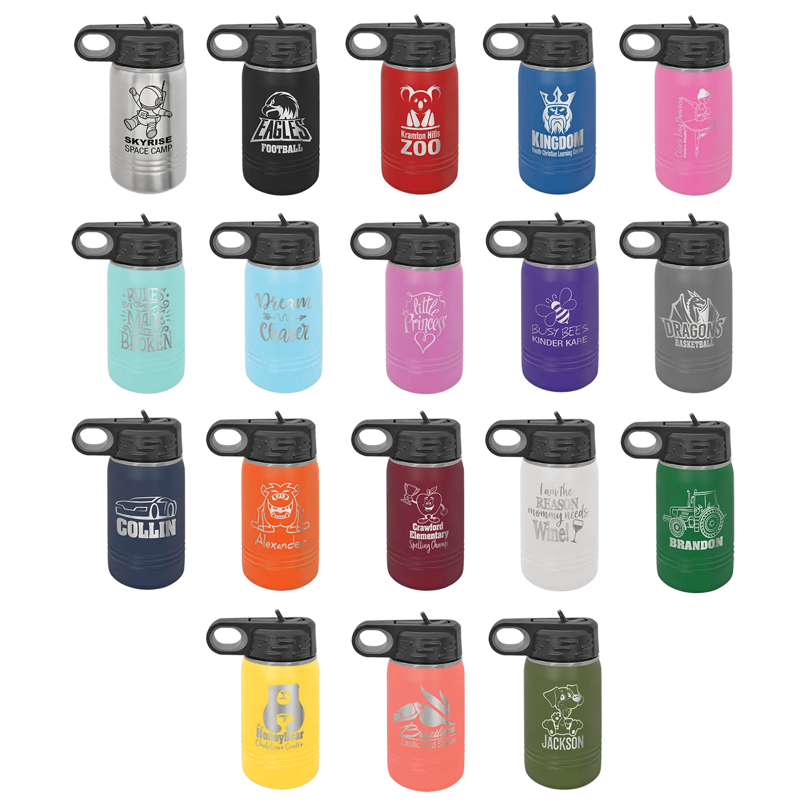 12oz Water Bottle - Image 2